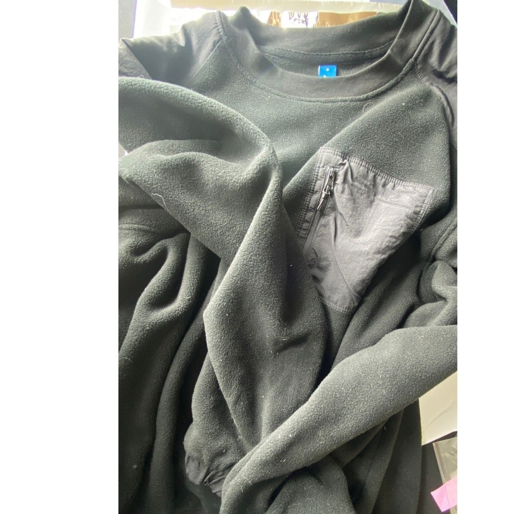 Uniqlo Black Fleece Crewneck‎ Pullover Zip Chest Pocket Mens Small